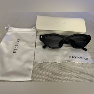 Kay Tran Women’s Naomi Sunglasses in Polished Black